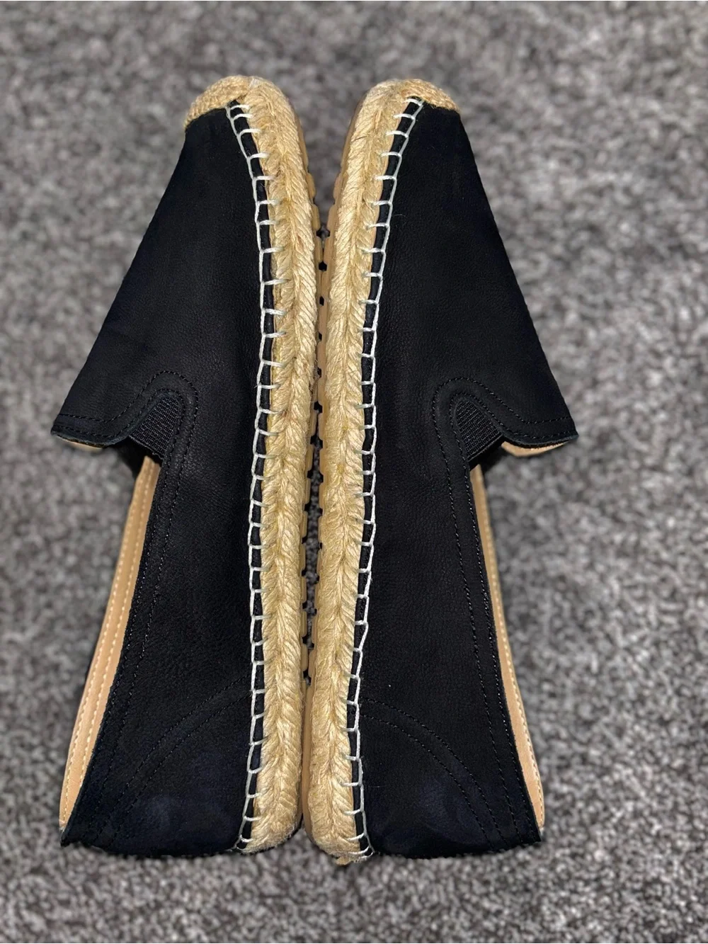 SOUL Naturalizer Black Espadrille Slip-On Flats Size: 8